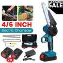 4"/6" Cordless Wood Cutter Chainsaw with 2x Power Batteries (Copy)