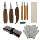 Jeu d'outils de sculpture sur bois avec couteau à sculpter les détails