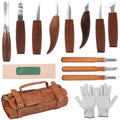 Jeu d'outils de sculpture sur bois avec couteau à sculpter les détails