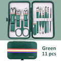 Ouriner 6-18Pcs Portable Manicure Sets Pedicure Kits Bright